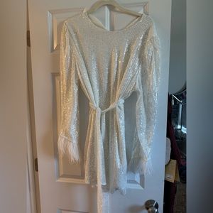 Brand new never worn sequin feather dress